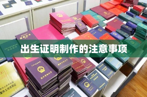 凤庆出生证明制作的注意事项
